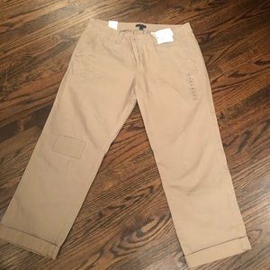 Brand new stitched and patched kaki chinos -Gap